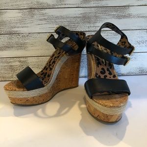 Jessica Simpson Black Wedge Sandal